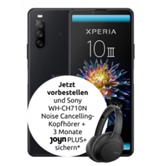 Bild zu Sony Xperia 10 III 5G 128 GB für 29€ (VG: 429€) + gratis Sony WH-CH710N (VG: 84,99€) mit 26GB LTE Datenflat, SMS und Sprachflat im Telekom Netz für 24,99€/Monat