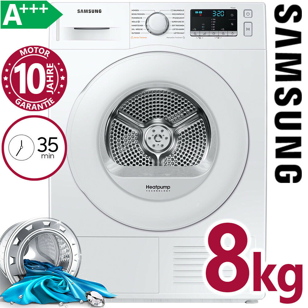 Bild zu Samsung Wärmepumpentrockner mit Digital Inverter Motor DV80TA220TE für 424€ (Vergleich: 549€)