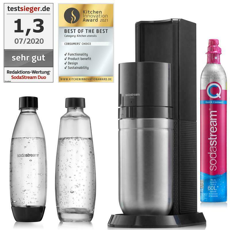 Bild zu SodaStream Duo Wassersprudler Titan für 94,95€ (Vergleich: 107,37€)