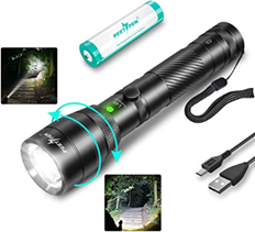 Bild zu PEETPEN LED Taschenlampe (1500LM, wiederaufladbar, IPX6, 4 Modi) für 9,99€