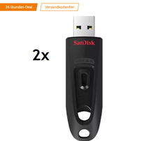 Bild zu 2x SANDISK ULTRA USB-Stick (Schwarz, 256 GB) für 44€ inkl. Versand (VG: 59,96€)