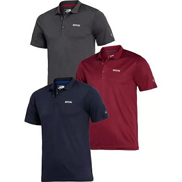 Bild zu 3er Pack Regatta Poloshirts in verschiedenen Farben für 49,99€ (Vergleich: 55,44€) + gratis Uhr