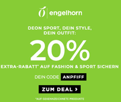 Bild zu [nur noch dieses Wochenende] engelhorn.de: 20% EXTRA Rabatt auf Mode & Sport