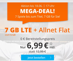 Bild zu SIM.de o2-Netz mit 7GB – LTE Datenflat, SMS und Sprachflat für 6,99€/Monat – optional ohne Mindestvertragslaufzeit