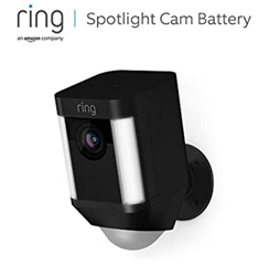 Bild zu [Prime] Ring Spotlight Cam Battery (HD Sicherheitskamera mit LED Licht, Sirene und Gegensprechfunktion, Batterie betrieben) für 129€