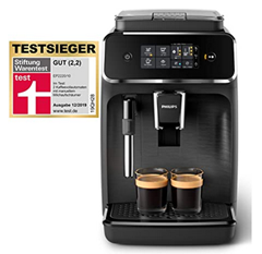 Bild zu Philips 2200 Serie EP2220/10 Kaffeevollautomat, 2 Kaffeespezialitäten, Schwarz/Schwarz-gebürstet für 227,99€