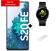 Bild zu SAMSUNG Galaxy S20 FE & Samsung Galaxy Watch Active 40mm Bluetooth & Samsung Trio Charger für 1€ mit 60GB LTE Datenflat, SMS und Sprachflat für 34,99€/Monat