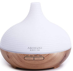 Bild zu ASAKUKI 300ml Aroma Diffuser für Duftöle etc. mit 7-farbigem LED-Licht für 17,99€