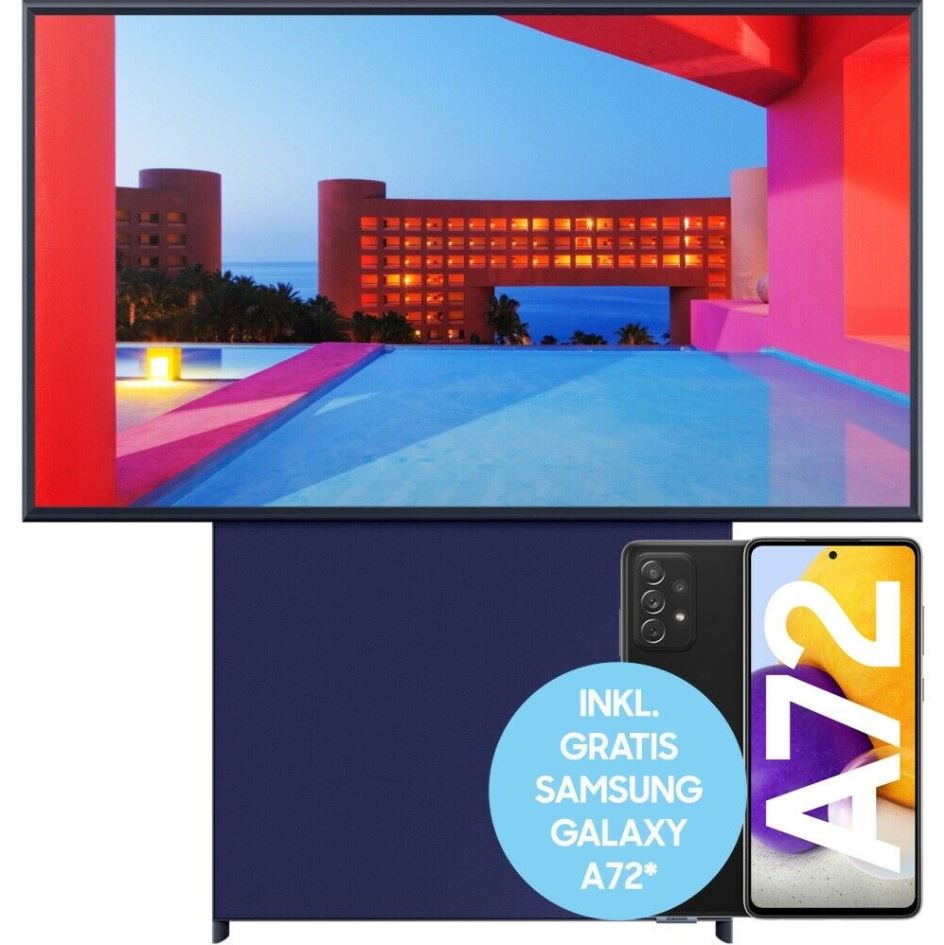 Bild zu Samsung The Sero 43″ UHD Fernseher für 679,90€ + SAMSUNG Galaxy A72 Smartphone gratis (VG: 1178,80€)