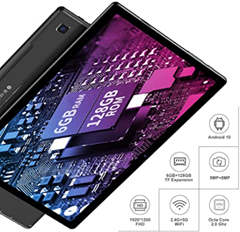 Bild zu TECLAST M40 Tablet 10.1 Zoll (6GB RAM, 128GB ROM, LTE + 5G WiFi, Android10 , Octa Core 2.0Ghz, 1920x1200FHD, 5MP+8MP Kamera,  6000mAh, 512GB TF) für 154,99€