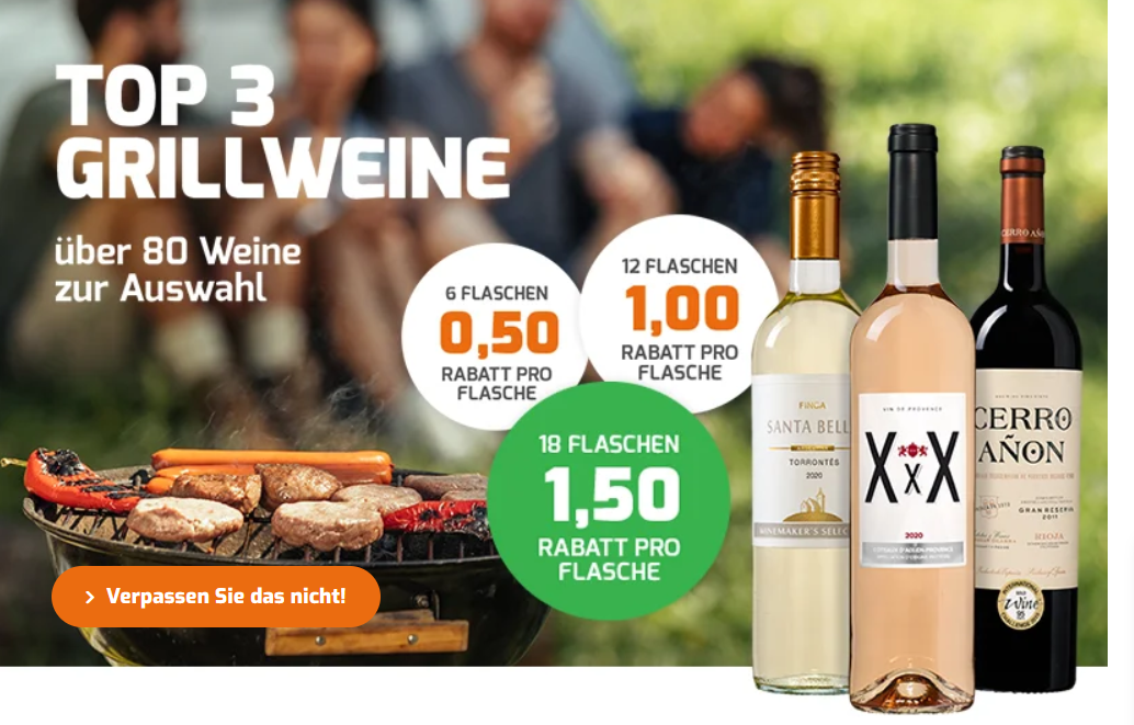 Bild zu Weinvorteil: Bis zu 27€ Mengenrabatt beim Kauf von Grillwein