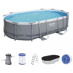 Bild zu Bestway Power Steel Frame Pool Komplett-Set (488cm x 305cm x 107cm) für 433,99€ (VG: 499,90€)