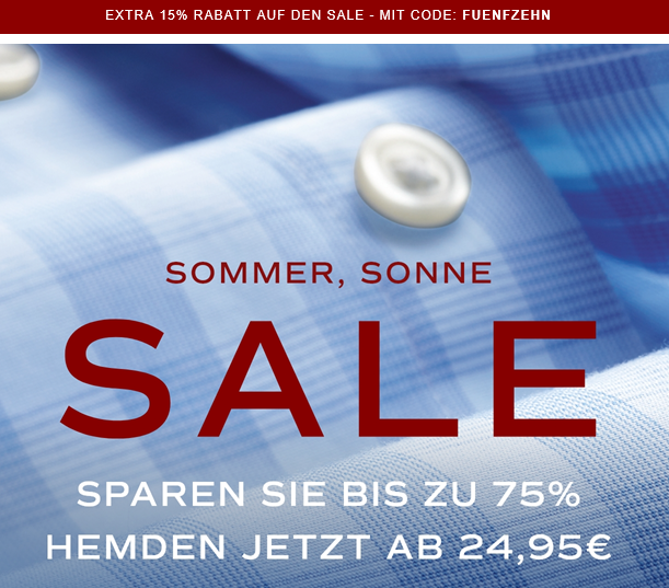 Bild zu Charles Tyrwhitt: Bis zu 75% Rabatt im Sale + 15% Rabatt auf alles