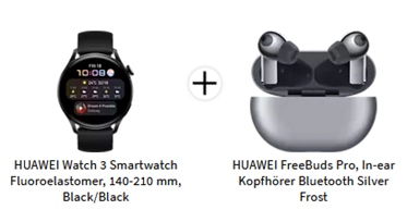 Bild zu HUAWEI Watch 3 Smartwatch + Huawei FreeBuds Pro ab 349€ (VG: 458€)