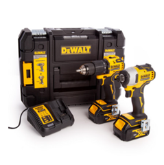 Bild zu DeWalt Bürstenloses 18-V-Akku-Werkzeugset (2x 4,0 Ah Akku, TSTAK-Transportkoffer) für 288,90€ (Vergleich: 373,42€)