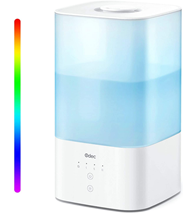 Luftbefeuchter Top Fill 2 5L Cool Mist Luftbefeuchter mit 7-Farben-LED-Nachtlicht, Diffus[...]