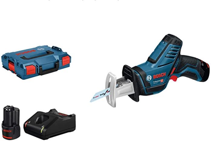 Bild zu Bosch Professional 12V System Akku-Säbelsäge GSA 12V-14 (2x 3.0Ah Akkus und Ladegerät, in L-BOXX) für 130,47€ (VG: 166,75€)