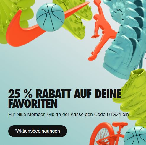 Bild zu Nike: 25% Rabatt auf ALLES als Nike+ Mitglied