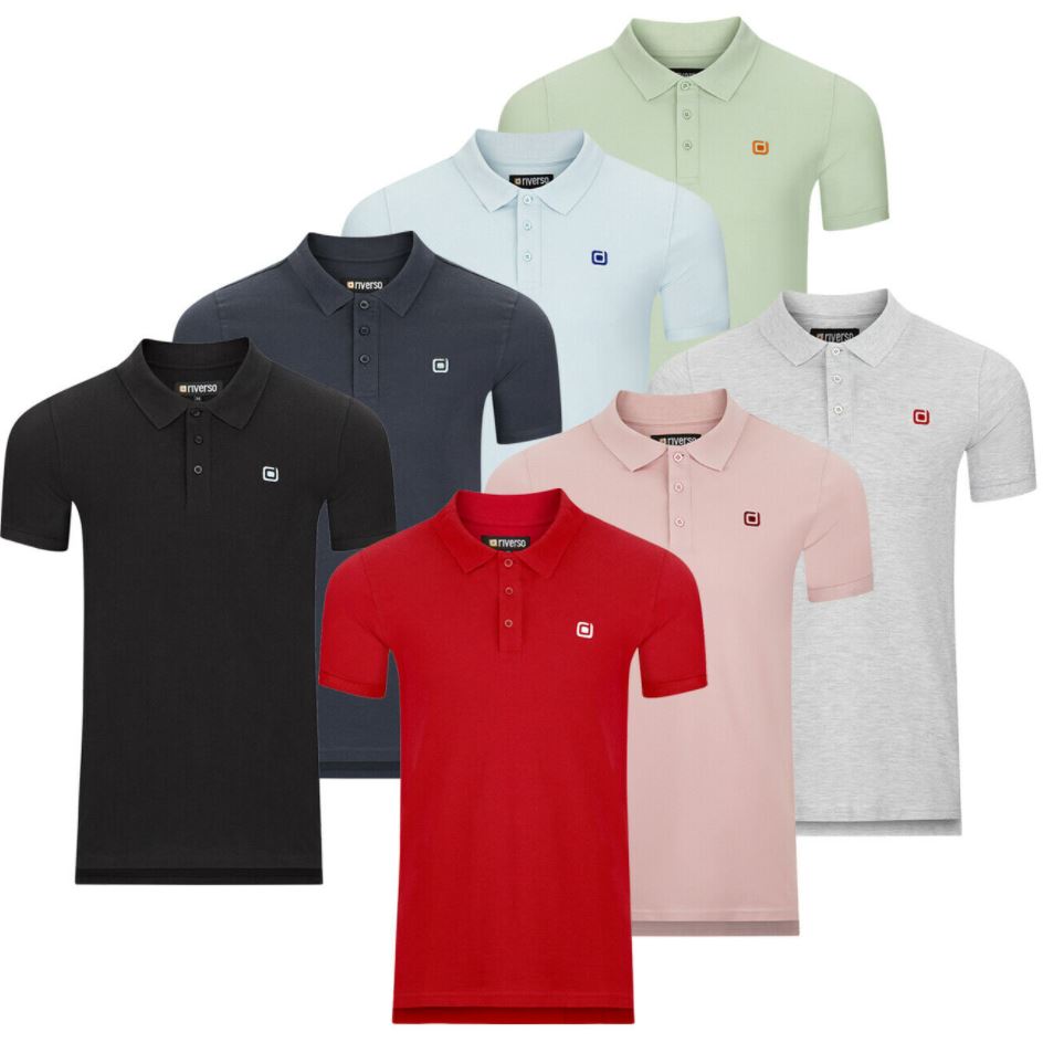 Bild zu 2er Pack riverso Herren Poloshirts in Regular Fit (Gr.: S – 5XL) für 23,95€ (VG: 34,95€)