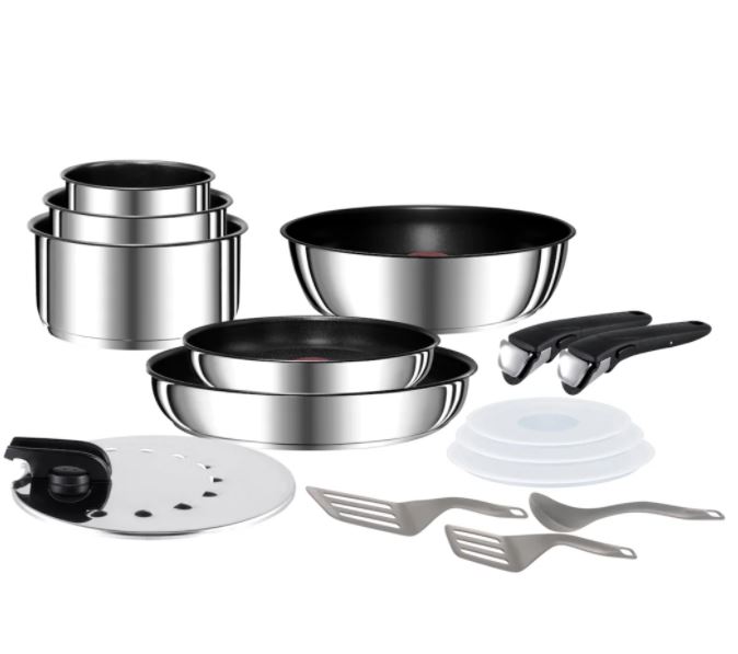 Bild zu Amazon.fr: Tefal Ingenio Preference Edelstahl-Set 15-teilig für 131,60€ (VG: 159,99€)