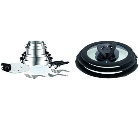 Bild zu Tefal Ingenio Preference Edelstahl-Set 15-teilig für 159,99€ (VG: 199,99€) oder mit 3 Glasdeckeln für 179,99€ (VG: 243,93€)