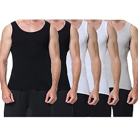 Bild zu 5er Pack EKSHER Herren Feinripp Muskelshirts für 14,99€