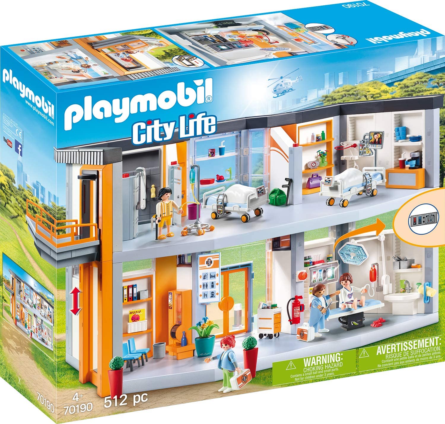 Bild zu Playmobil City Life Großes Krankenhaus mit Einrichtung (70190) für 79€ (Vergleich: 103,16€)