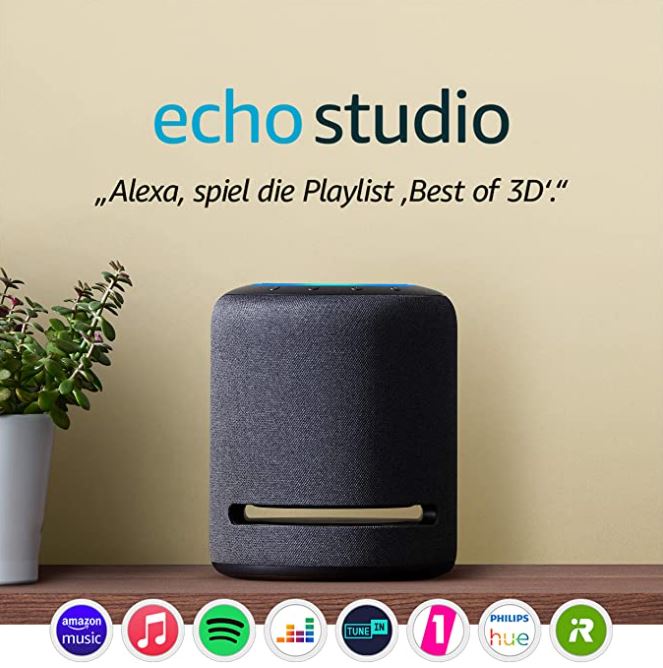 Bild zu Echo Studio – Smarter High Fidelity-Lautsprecher mit 3D-Audio und Alexa für 169,99€ (VG: 197,80€)