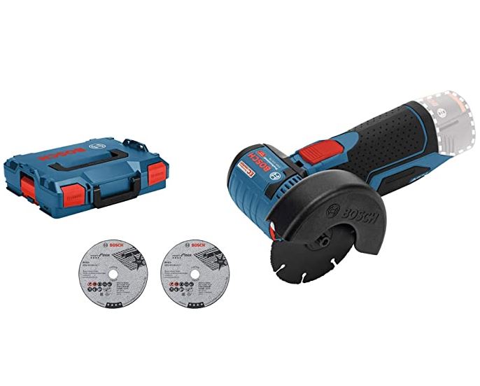 Bild zu Bosch Professional Akku Winkelschleifer GWS 12V-76 (3 Trennscheiben, ohne Akkus und Ladegerät, in L-BOXX) für 84,32€ (VG: 93,69€)