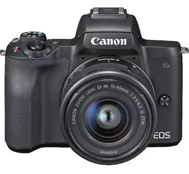 Bild zu CANON EOS M50 Kit Systemkamera mit Objektiv (15-45 mm f/6.3, 7,5 cm Display Touchscreen, WLAN) für 449,10€ (VG: 544,89€)