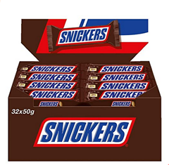 Bild zu Snickers Schokoriegel | Erdnüsse, Karamell | 32 Riegel in einer Box (32 x 50 g) für 9,99€