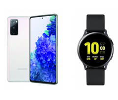 Bild zu Samsung Galaxy S20 FE 128 GB + Galaxy Watch Active2 40mm für 99€ mit 10GB Datenflat, SMS und Sprachflat im Telekom Netz (Congstar) für 22€/Monat