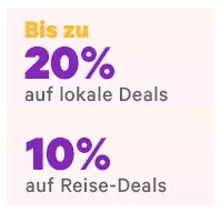 Bild zu Groupon: bis zu 20% Rabatt auf ausgewählte lokale Deals + 10% Rabatt auf ausgewählte Reisedeals (max. 20€ Rabatt)