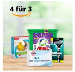 Bild zu [endet heute] Amazon: 4 für 3 Aktion auf Drogerieartikel