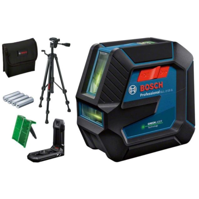 Bild zu Bosch Professional GLL 2-15 G (grüner) Linienlaser + BT150 Stativ für 127,86€(VG: 142,91€)