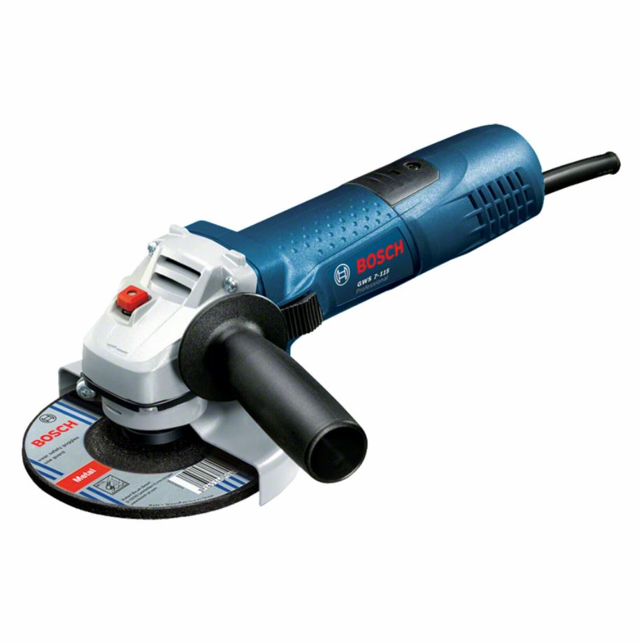 Bild zu Bosch Professional GWS 7-115 Elektrischer Winkelschleifer (720W, inkl. Zusatzgriff und Zubehör) für 44,12€ (VG: 51,74€)