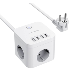 Bild zu RAMPOW Mehrfachsteckdose/Steckdosenwürfel mit 3 AC-Steckdosen und 4 USB-A-Anschlüssen für 13,19€