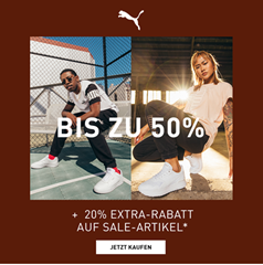 Bild zu Puma: Sale bis zu 50% Rabatt + 20% Extra-Rabatt auf Alles