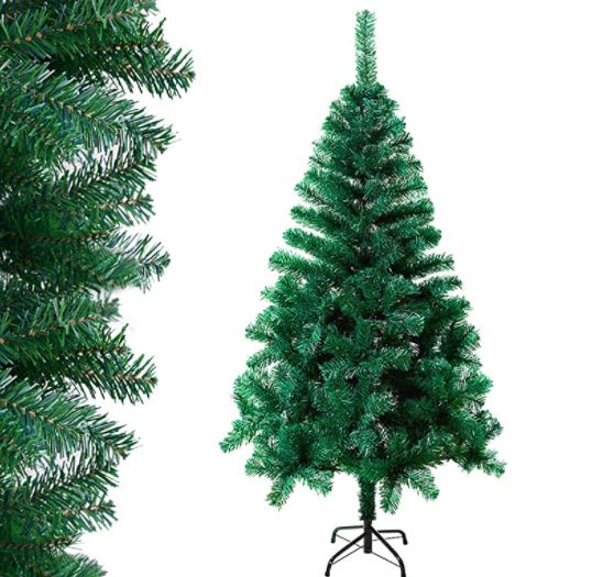 Bild zu Clanmacy künstlicher Weihnachtsbaum 120cm – 210cm in 4 Größen (z.B. 150cm mit 350 Zweigen, Metallständer, schwer entflammbar) ab 10,49€ dank 30% Rabatt