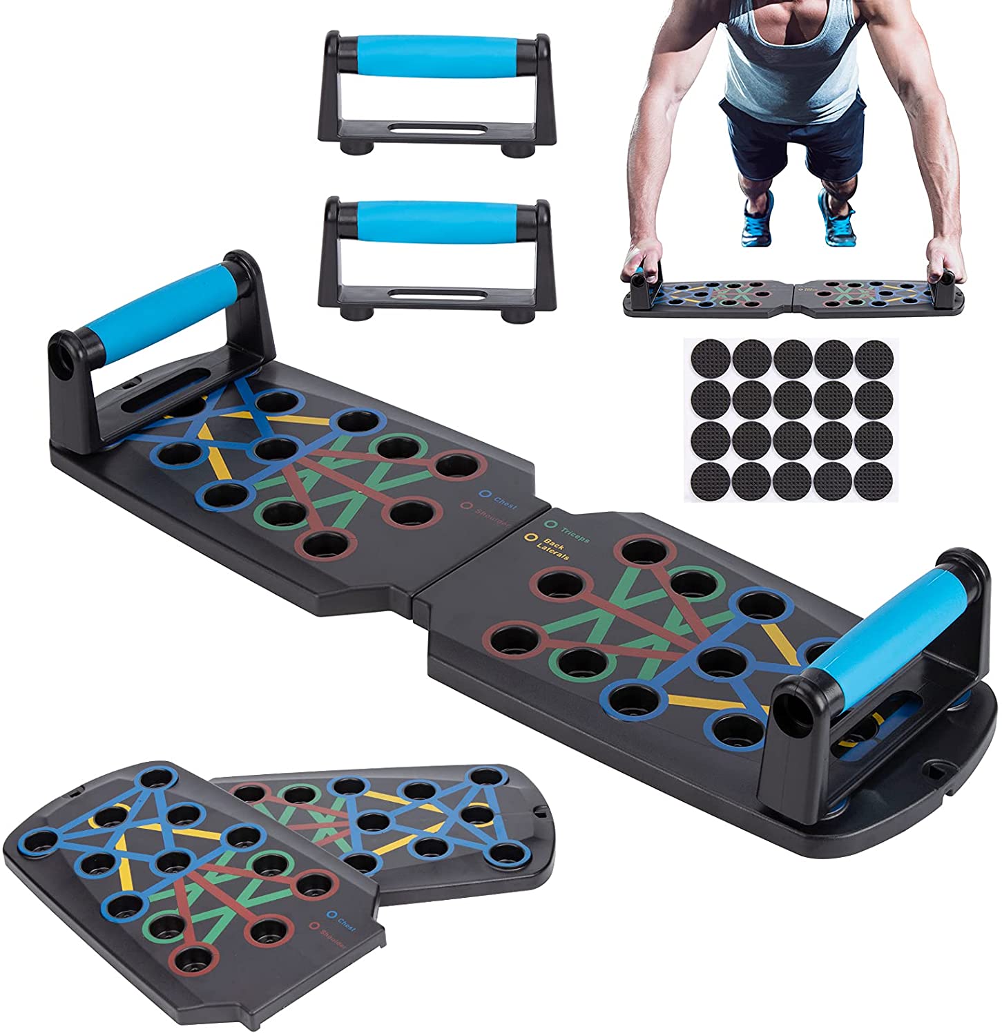 Bild zu Kesntto zusammenklappbares Push-Up Board mit verstellbaren Griffen für 8,99€