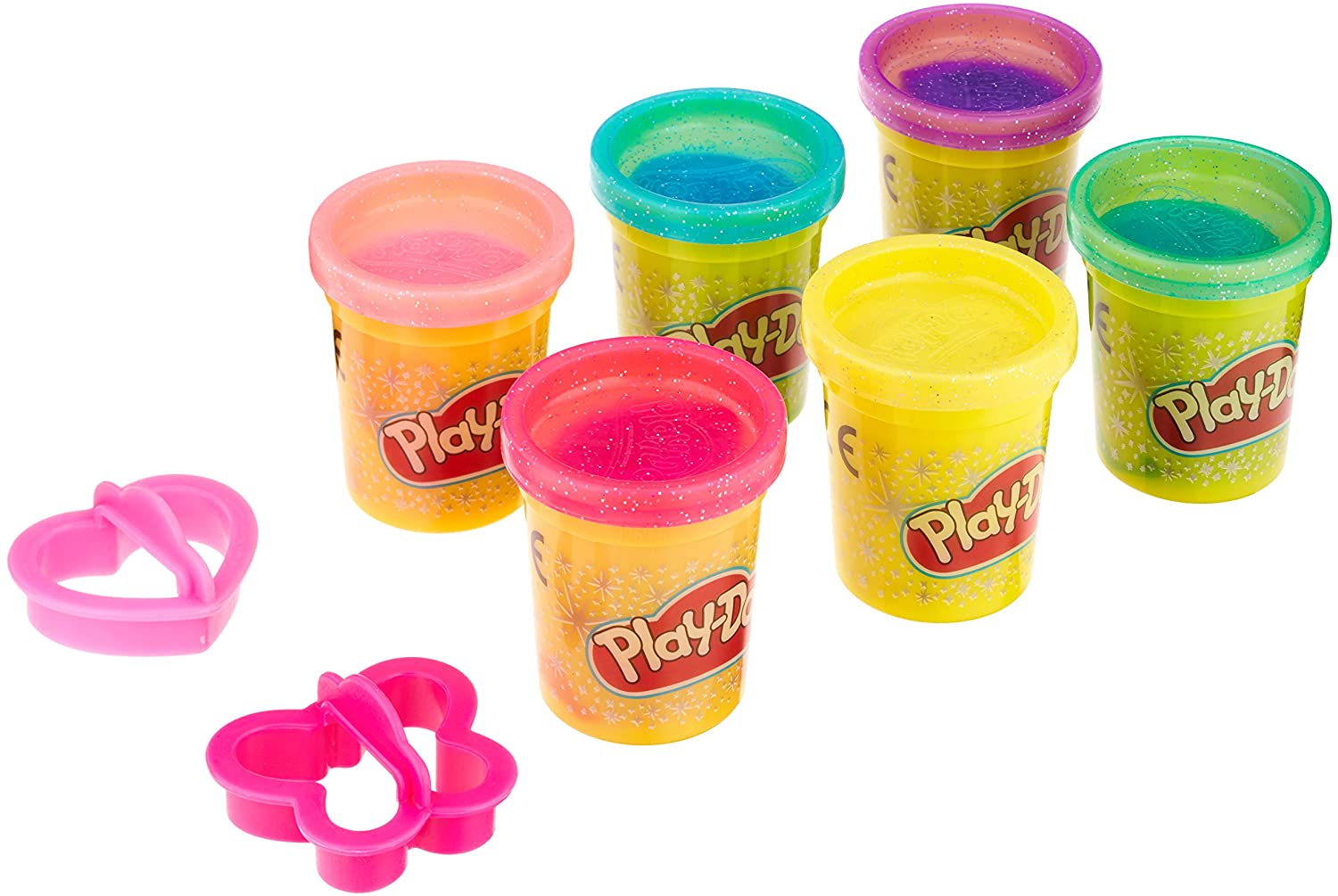 Bild zu 6er Pack PlayDoh Glitzerknete für 5,99€ (Vergleich: 12,53€)