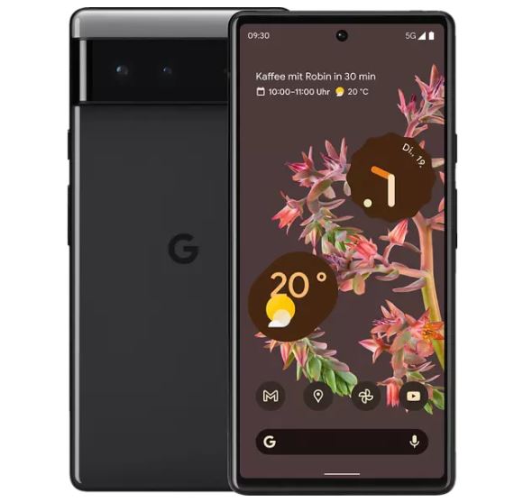 Bild zu GOOGLE Pixel 6 128 GB in Stormy Black für 567,61€ (VG: 649€)