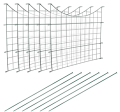 Bild zu Lospitch Teichzaun Set mit 5 Zaunelementen und 6 Befestigungsstäben ab 28,69€