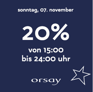 Bild zu Orsay: Late Night Shopping mit 20% Rabatt auf das gesamte Sortiment