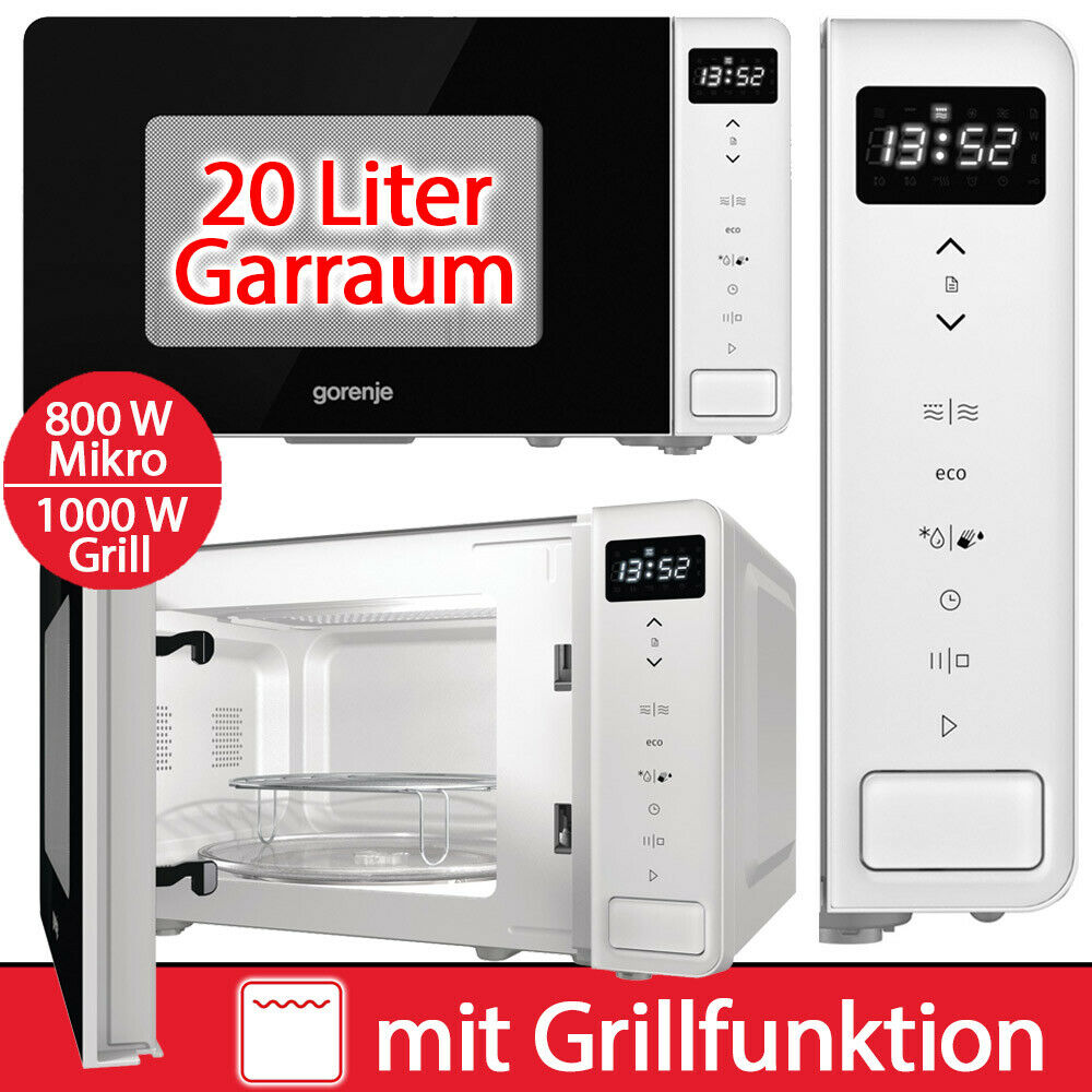 Bild zu Gorenje Stand Mikrowelle mit Grillfunktion MO20S4WEU für 64,99€ (Vergleich: 89,99€)