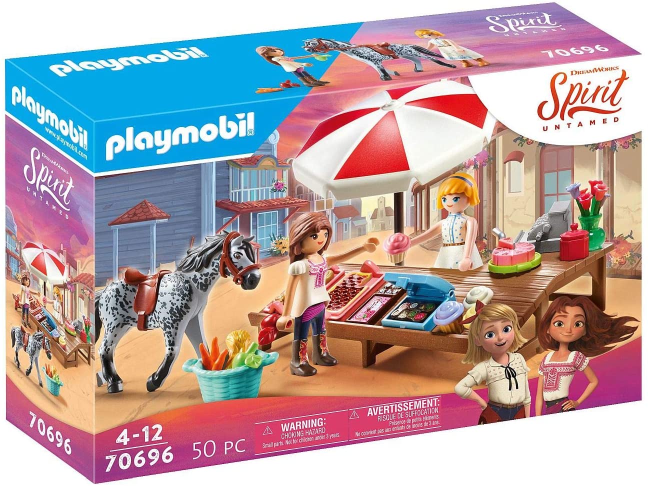 Bild zu Playmobil DreamWorks Spirit Untamed Miradero Süßigkeitenstand (70696) für 12,99€ (Vergleich: 19,88€)