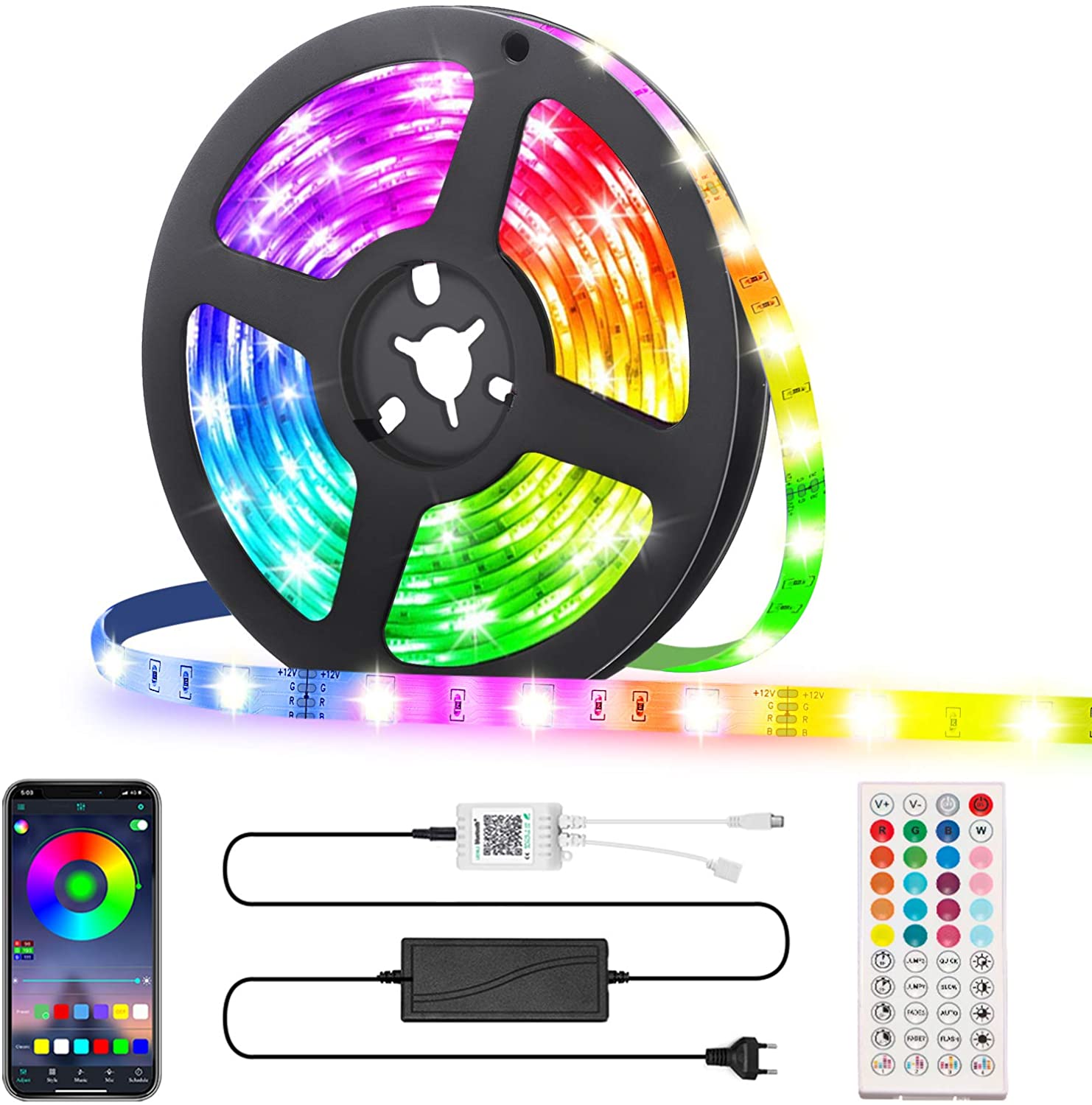 Bild zu Glime 5M RGB LED-Strip (Dimmbar, Timing-Funktion) für 9,59€