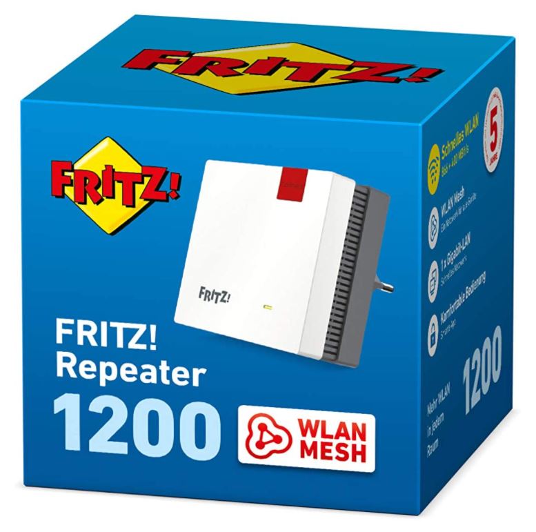 Bild zu AVM FRITZ!Repeater 1200 (Dual-WLAN AC+N, bis zu 1266 Mbit/s) für 42,23€ (VG: 57,23€)