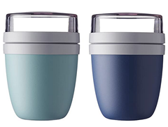 Bild zu Mepal – 2 x Lunchpot Ellipse – Nordic green + Nordic denim – praktischer Müslibecher, Joghurtbecher, to go Becher für 13,37€ (VG: 25,97€)