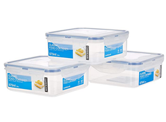 Bild zu LockundLock Lunch-Boxen, transparent, 3er Pack für 7,99€